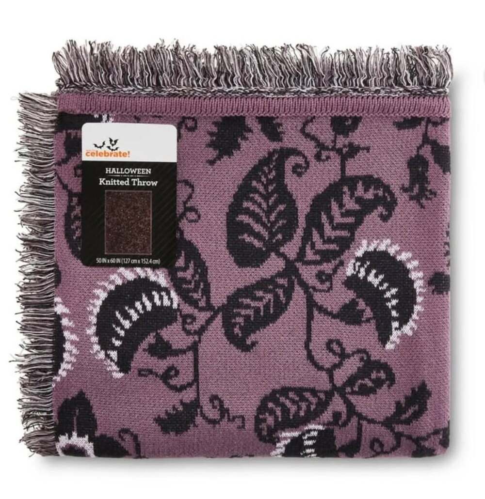 Way to Celebrate! Halloween Knitted Throw Blanket 50" x 60"